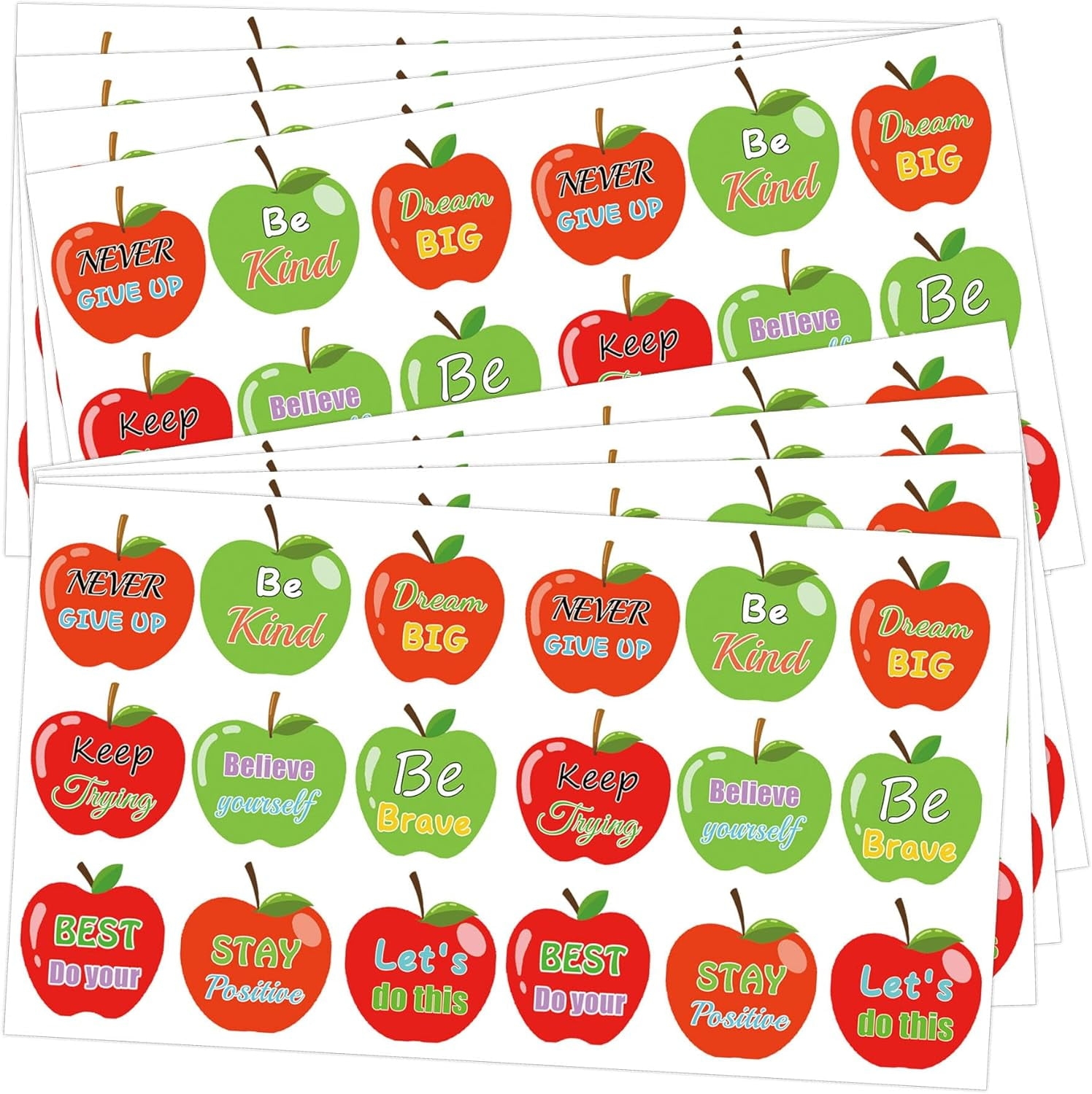 Mini Apple Fruit Stickers Back To School Apples Shape Labels Teachers Reward Stickers 1inch 540pcs Walmart