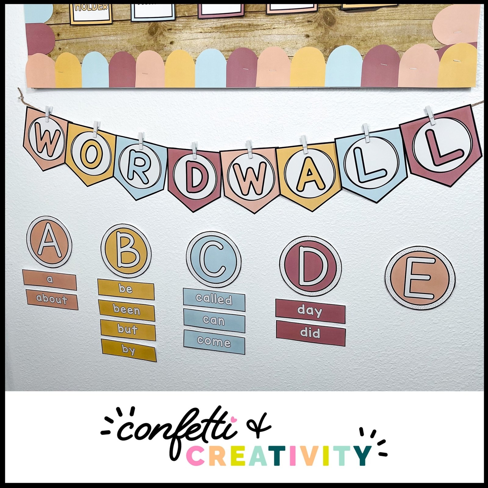 Modern Neutral Word Wall Confetti Creativity