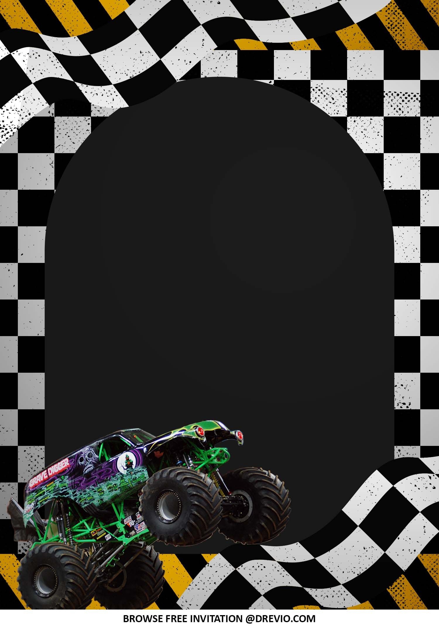 Monster Truck Baby Shower Invitations Party Ideas