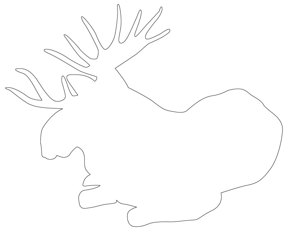 Moose Template Printable Moose Outline