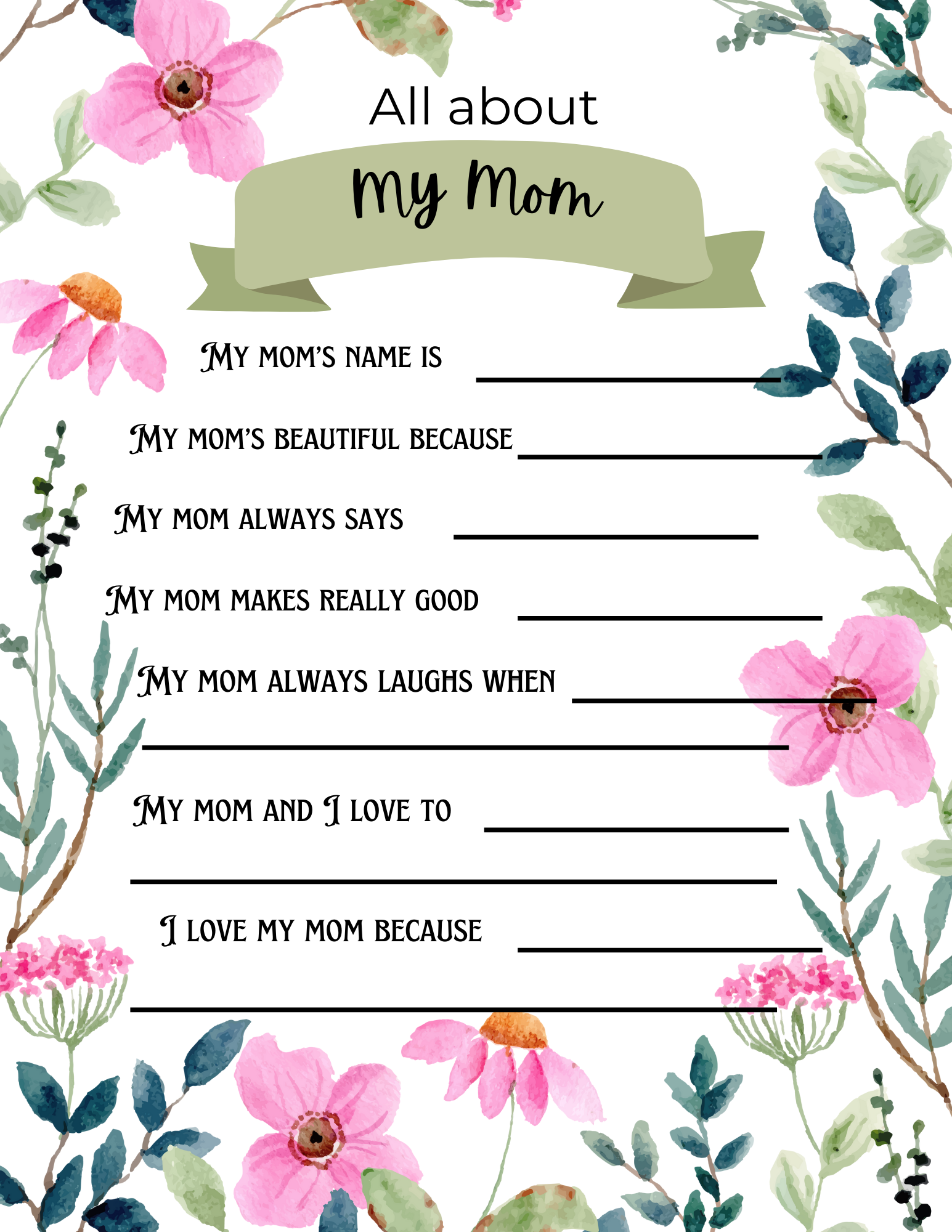 Mother s Day Printables Our Tiny Nest