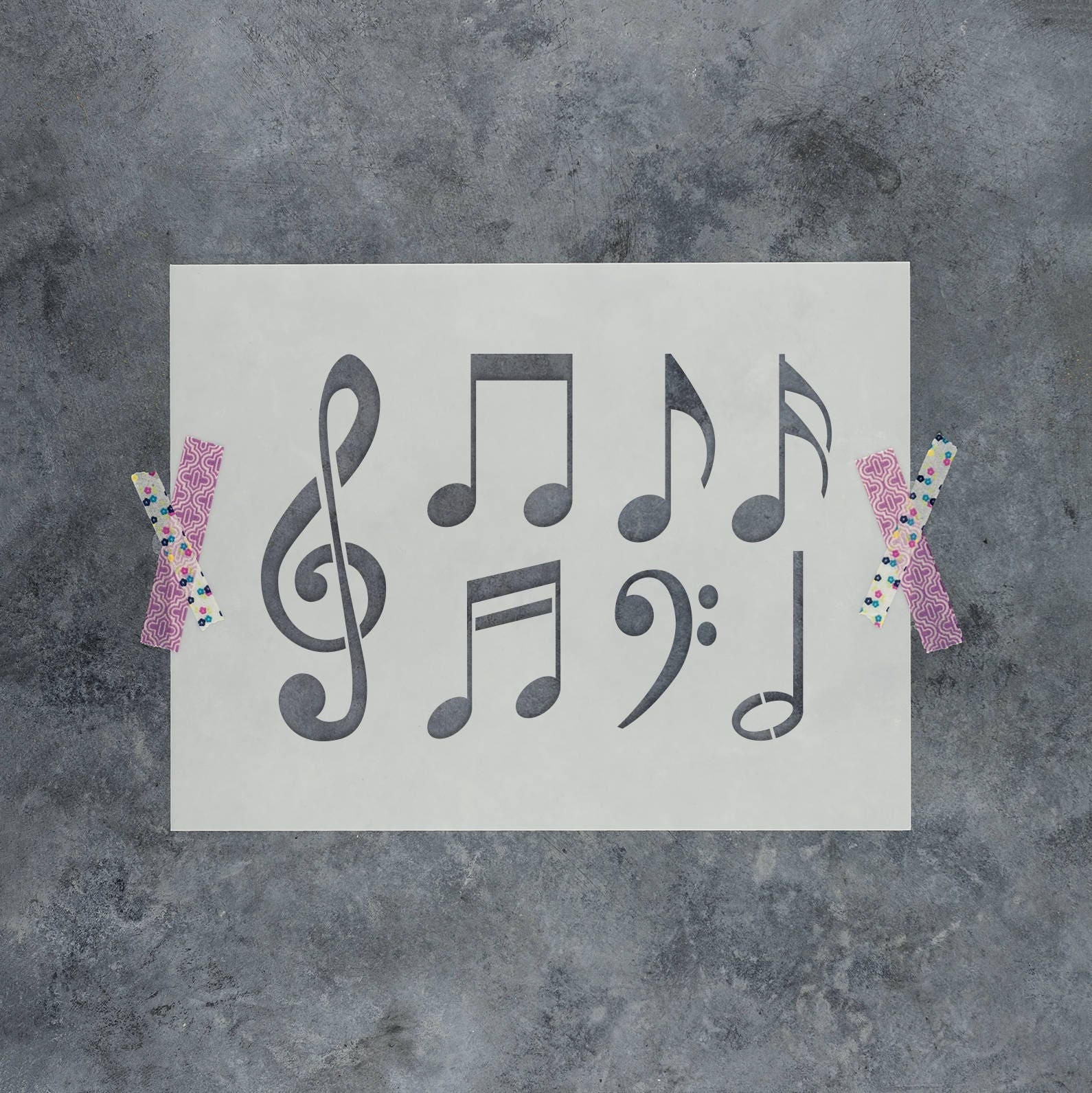 Music Notes Stencil Large Music Note Stencil Music Stencils Music Note Wall Stencil Music Symbols Stencils Music Reuseable Stencil Etsy