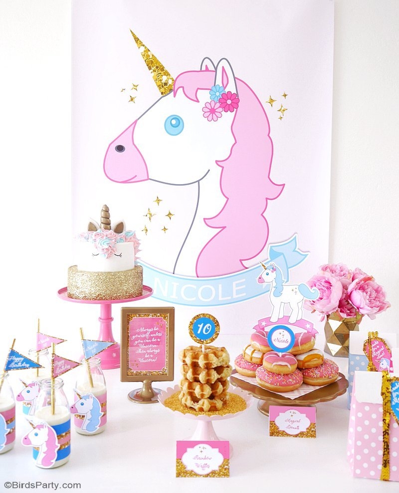 My Daughter s Unicorn Birthday Slumber Party Party Ideas Party Printables Blog