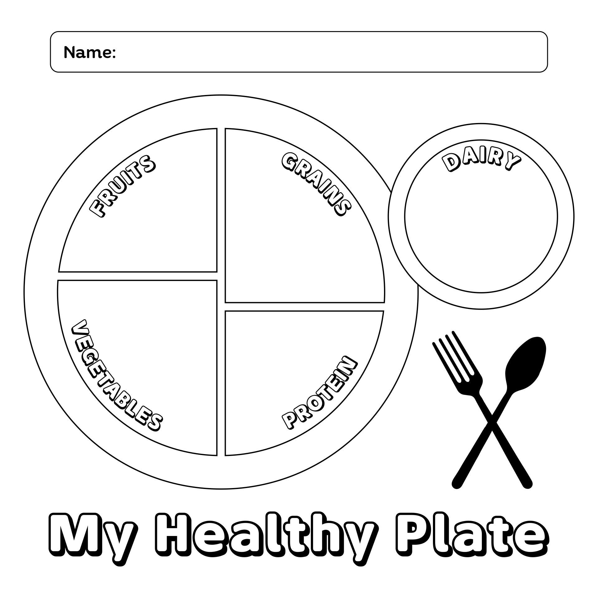 MyPlate Sheet 10 Free PDF Printables Printablee