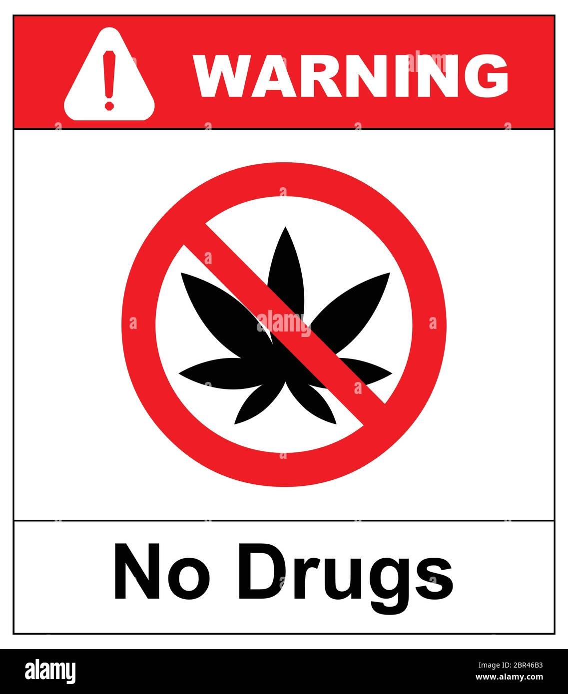 No Drugs Sign Prohibition Icon No Cannabis Vector Illustration Isolated On White With A Black Leaf Of Marijuana Marihuana Red Prohibition Warning S Stock Vector Image Art Alamy