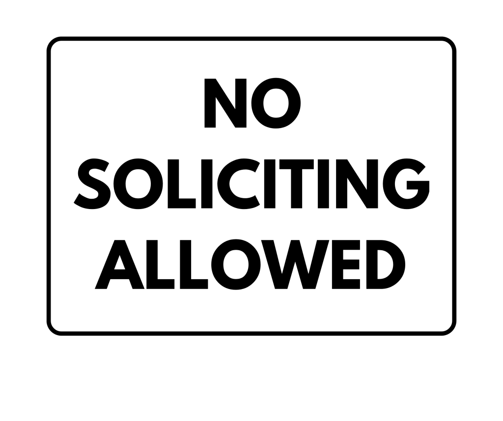 No Soliciting Sign Printable Templates Free PDF Downloads 