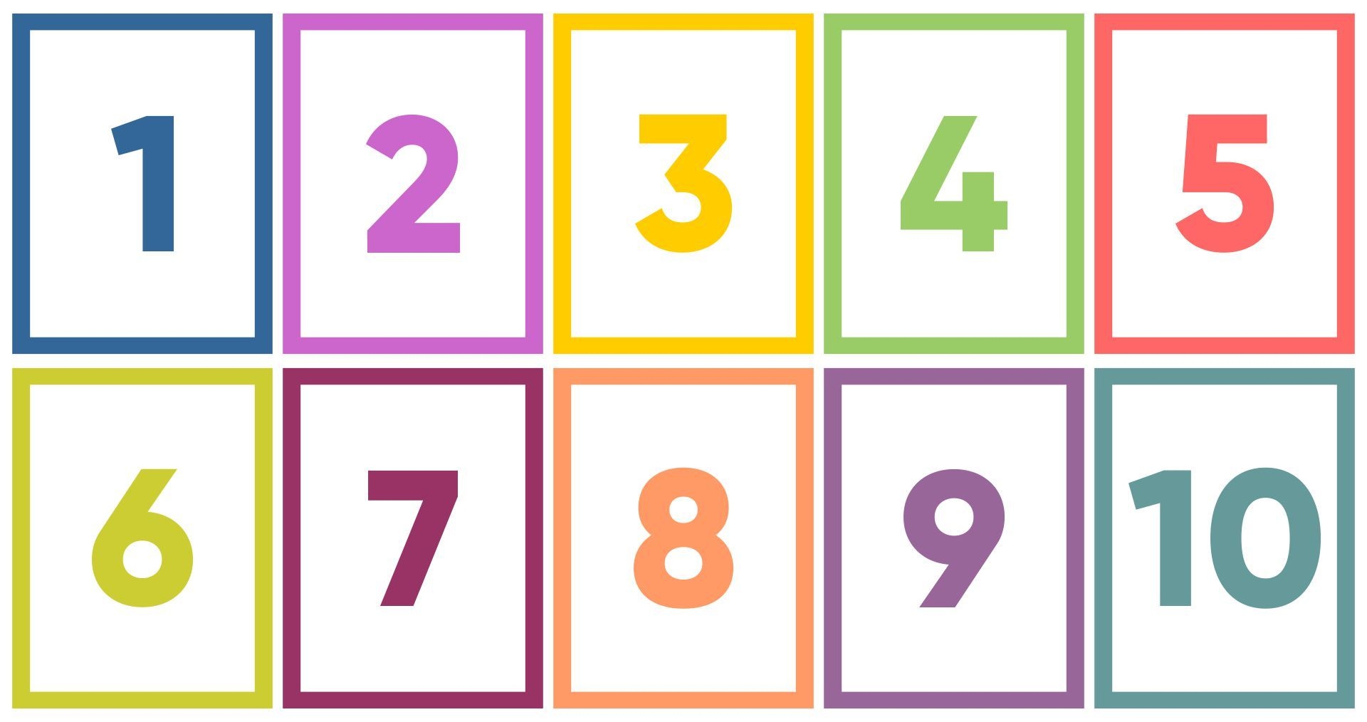 Number Card 1 10 10 Free PDF Printables Printablee