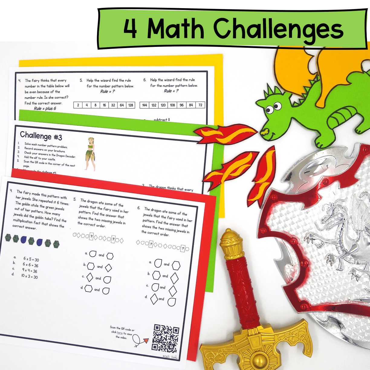 Number Shape Patterns 4th Grade Escape Room MagiCore