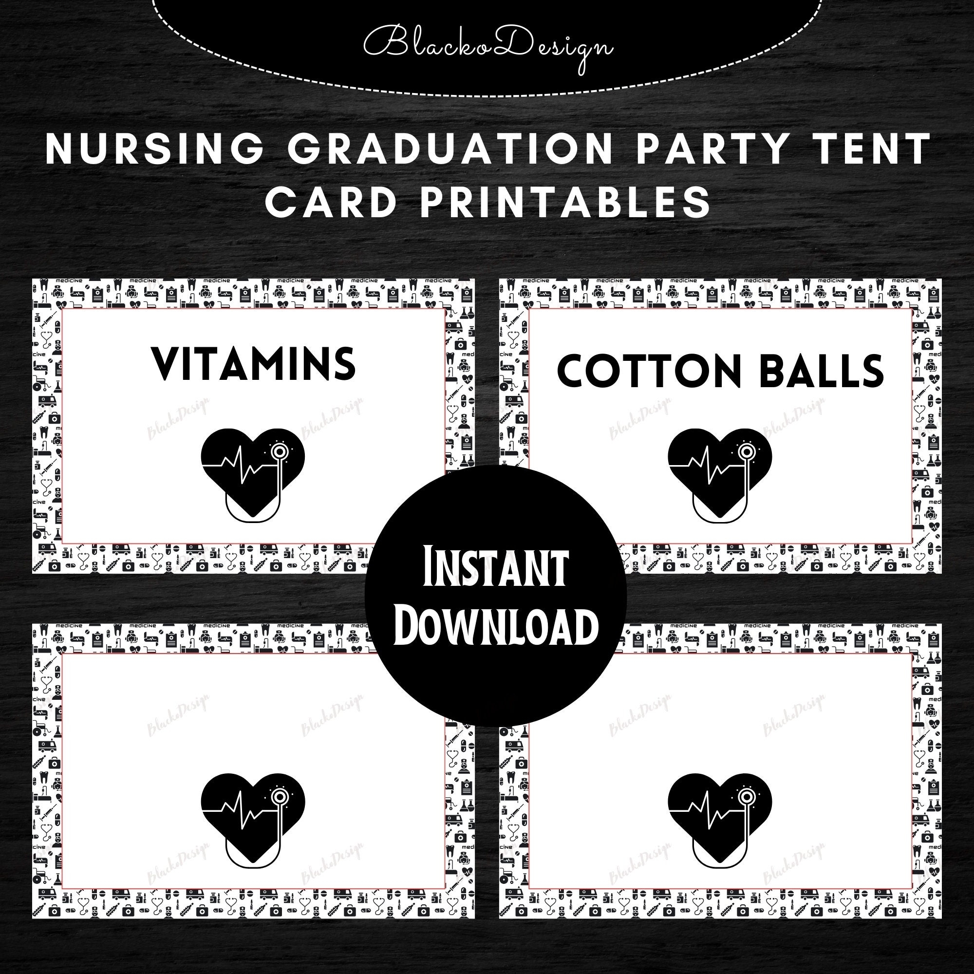 Nursing Graduation Party Tent Card Printables Customizable Nursing Graduation Party Tent Card Printables For Nurse Grad Party Games Etsy