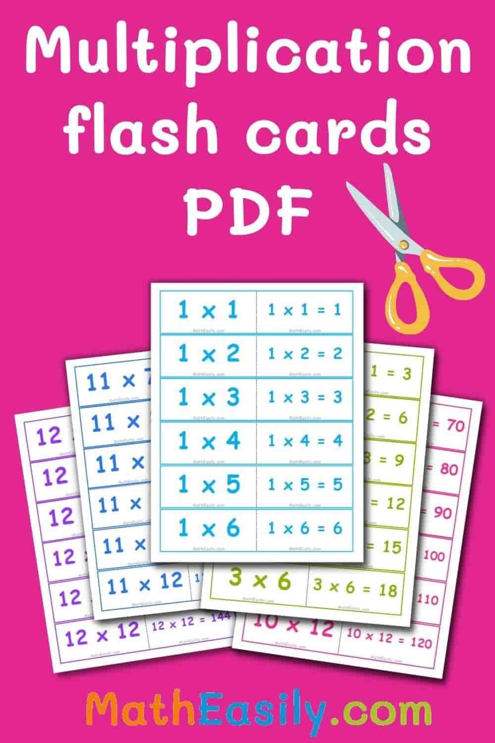 Online Multiplication Flash Cards Up To 12
