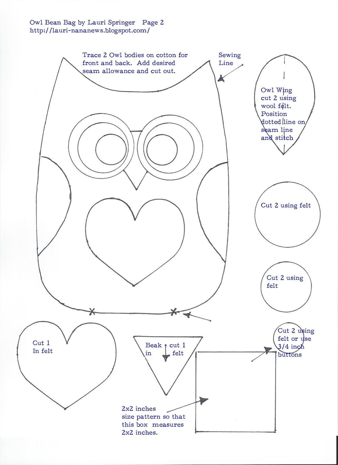 Owl Sewing Pattern Free Owl Pattern Template Liked This Pattern You May Also Enjoy My Figswoodfiredbistro