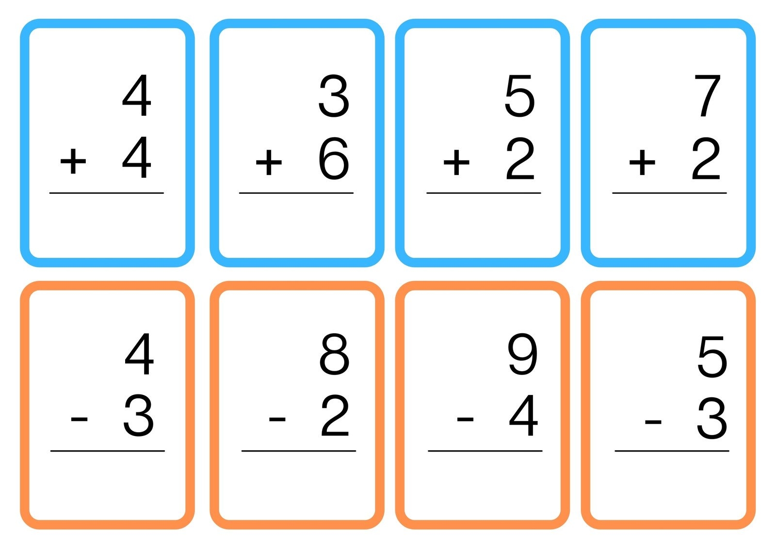 Page 5 Free Math Flashcard Templates To Edit And Print Canva