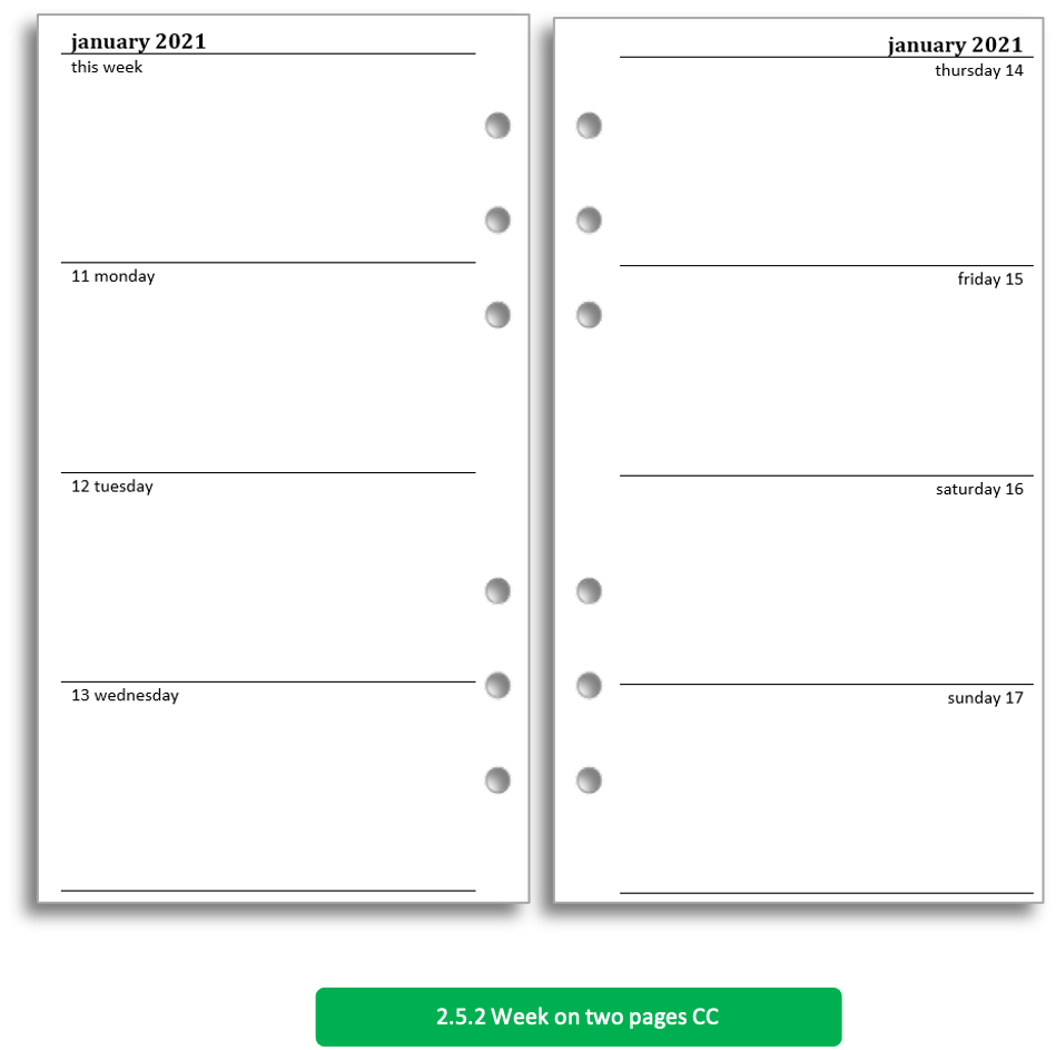 Free Filofax A5 Printables