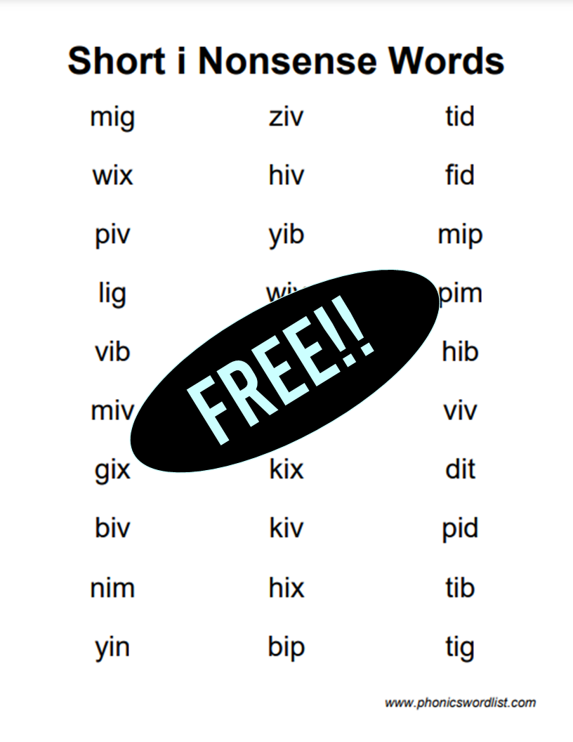 Phonics Word List Generator CVC Word Lists 