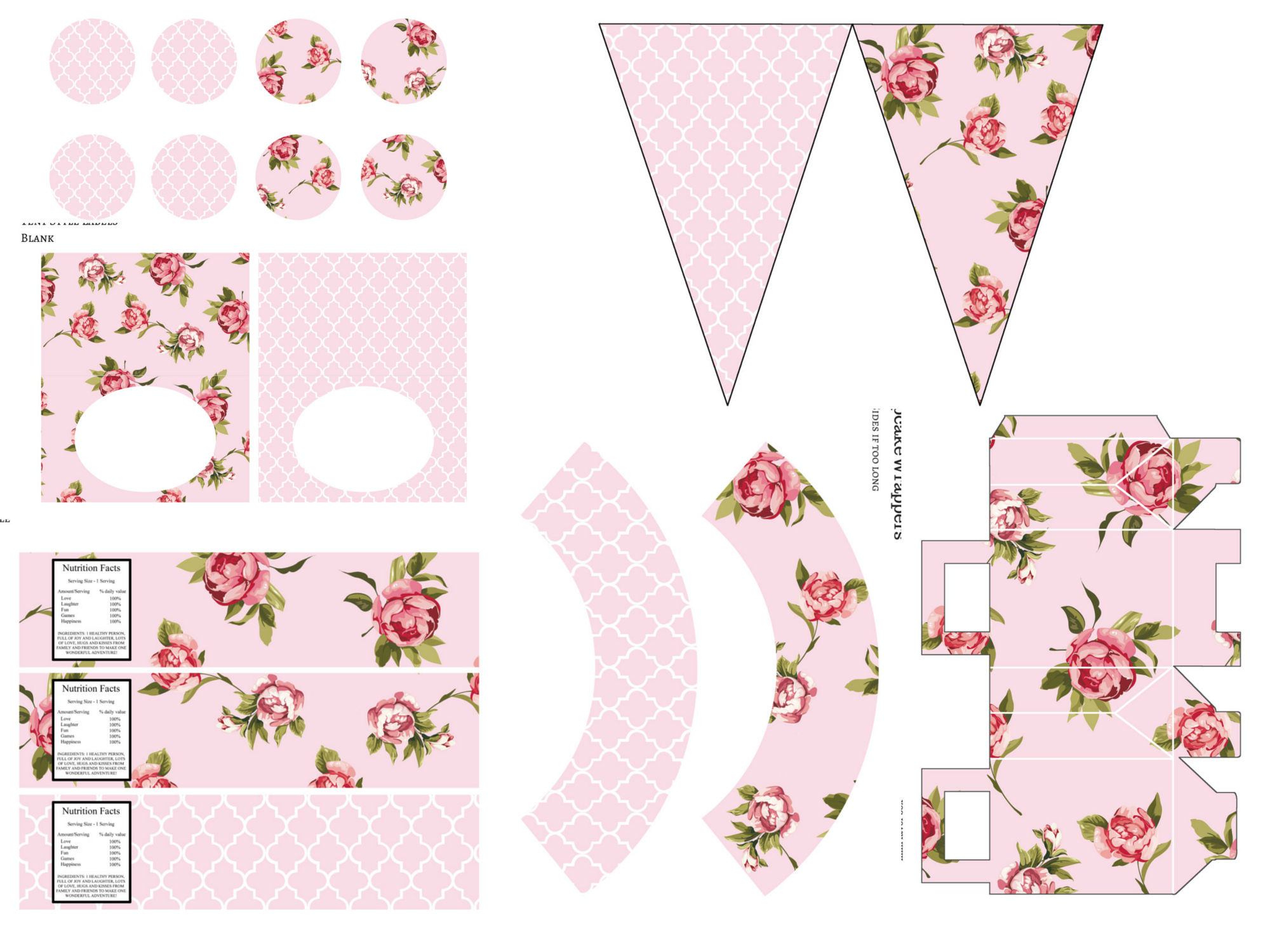 Pink Shabby Chic Rose Printable Magical Printable