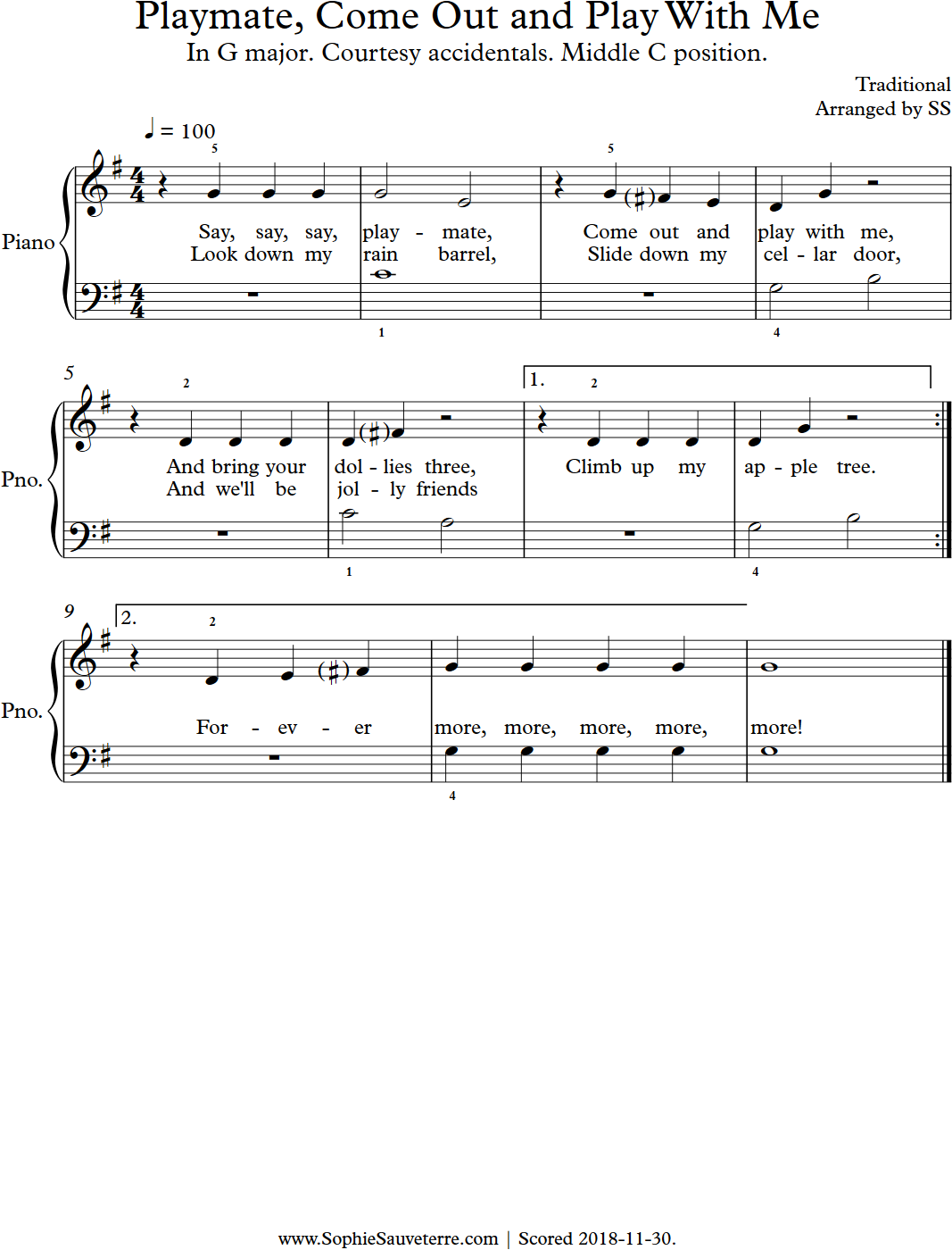 Free Printable Sheet Music Piano
