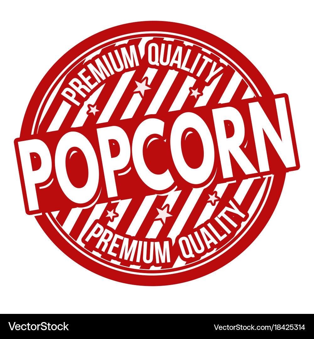 Popcorn Label Or Stamp Royalty Free Vector Image