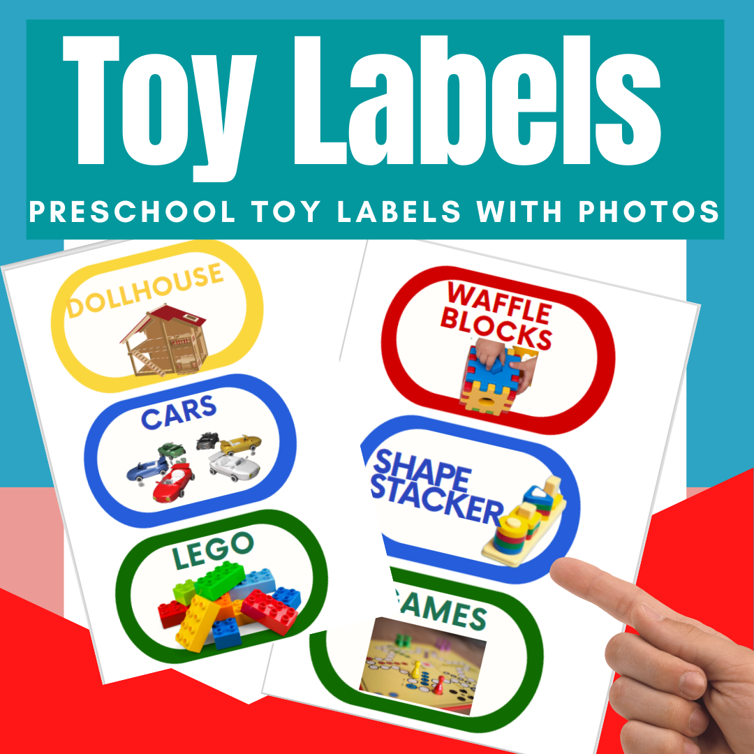 Preschool Classroom Toy Bin Labels With Realistic Photos Classful