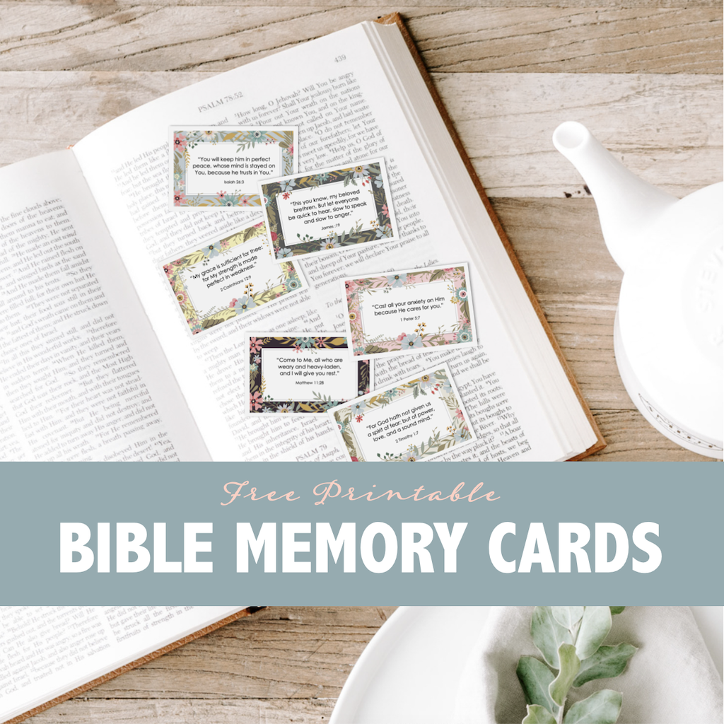 Pretty Printable Bible Memory Cards Flanders Family Home Life