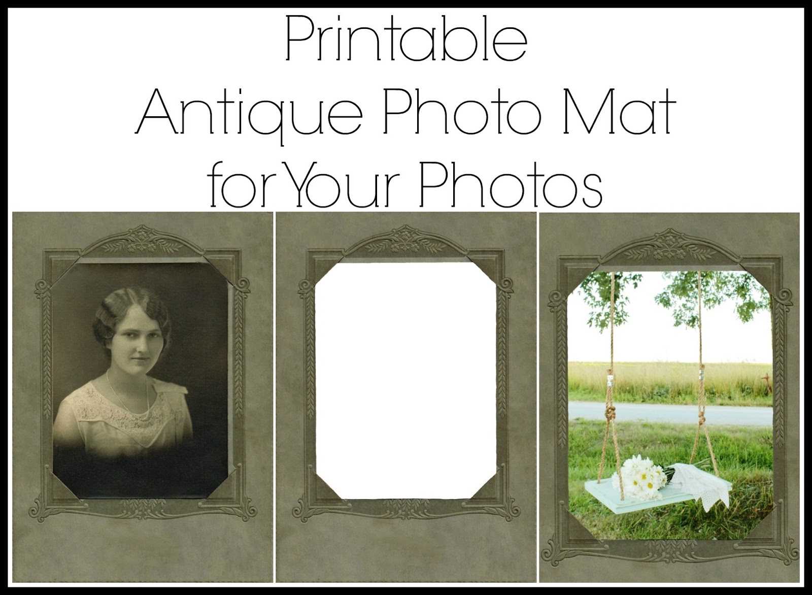 Printable Antique Photo Mat Knick Of Time