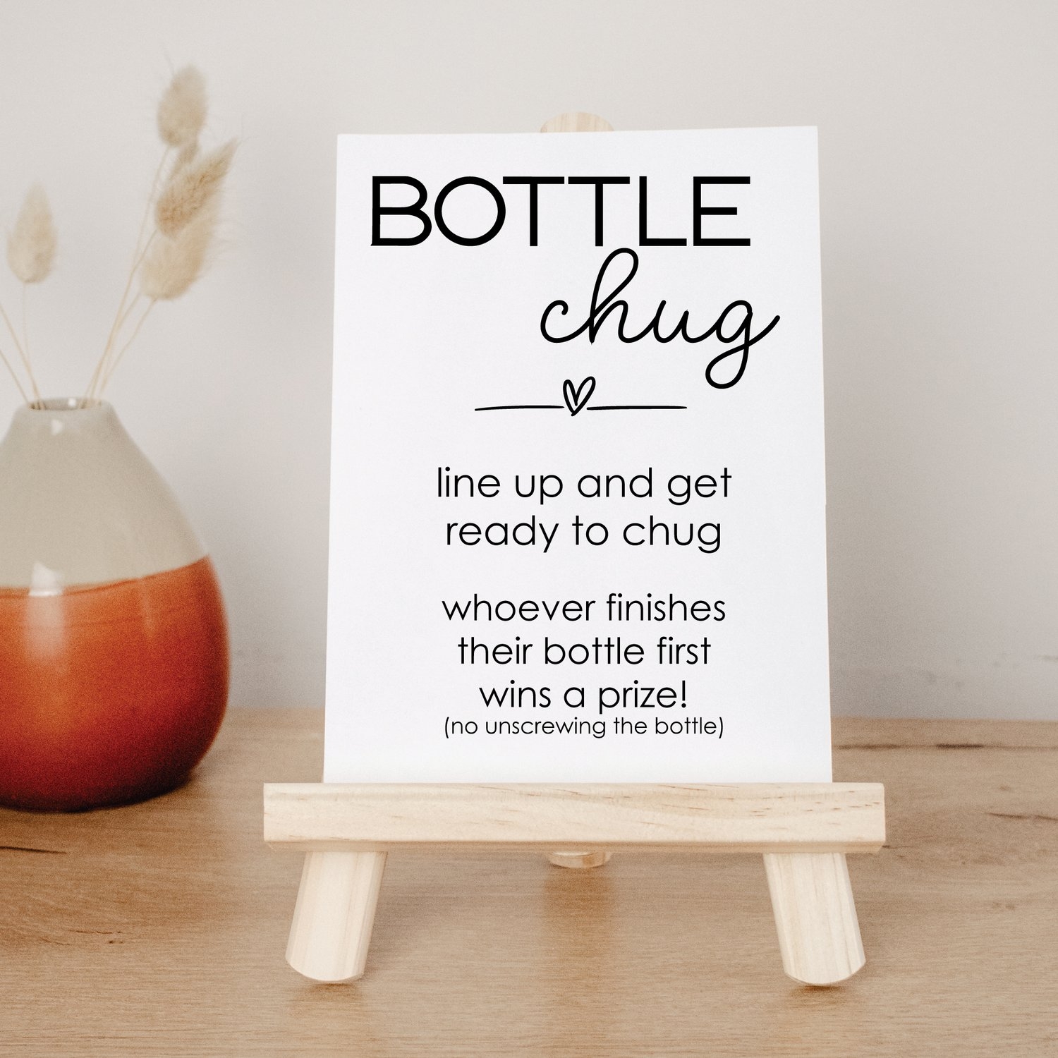 Printable Bottle Chug Baby Shower Game 8x10 And 5x7 Included Digital Download