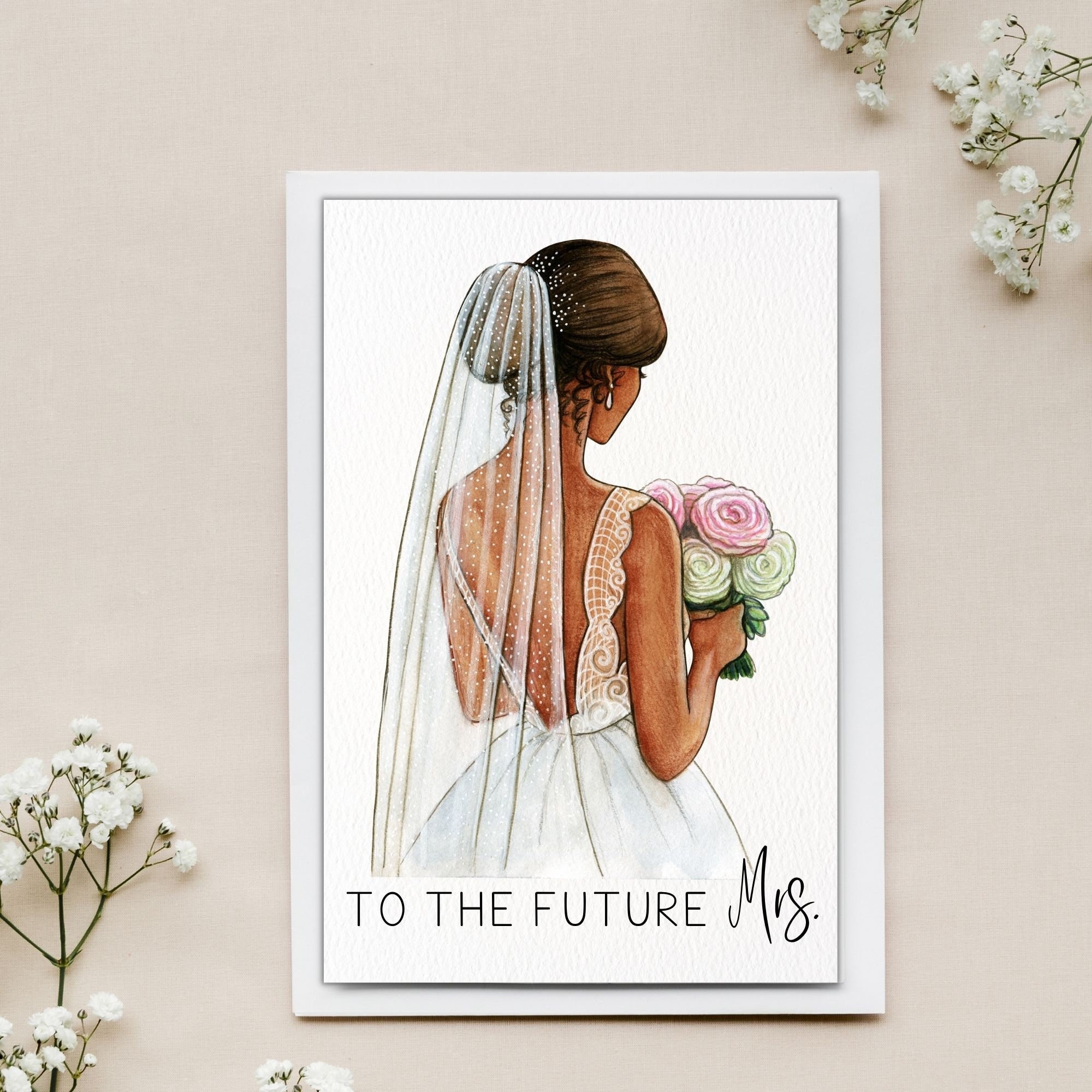 Printable Bridal Shower Card To The Future Mrs Card Wedding Card Bridal Shower PDF Instant Download 5x7 Digital Greeting Card Etsy