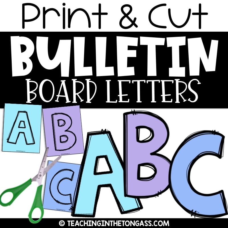 Printable Bulletin Board Letters A Z A z 0 9 For Classroom Or Home 