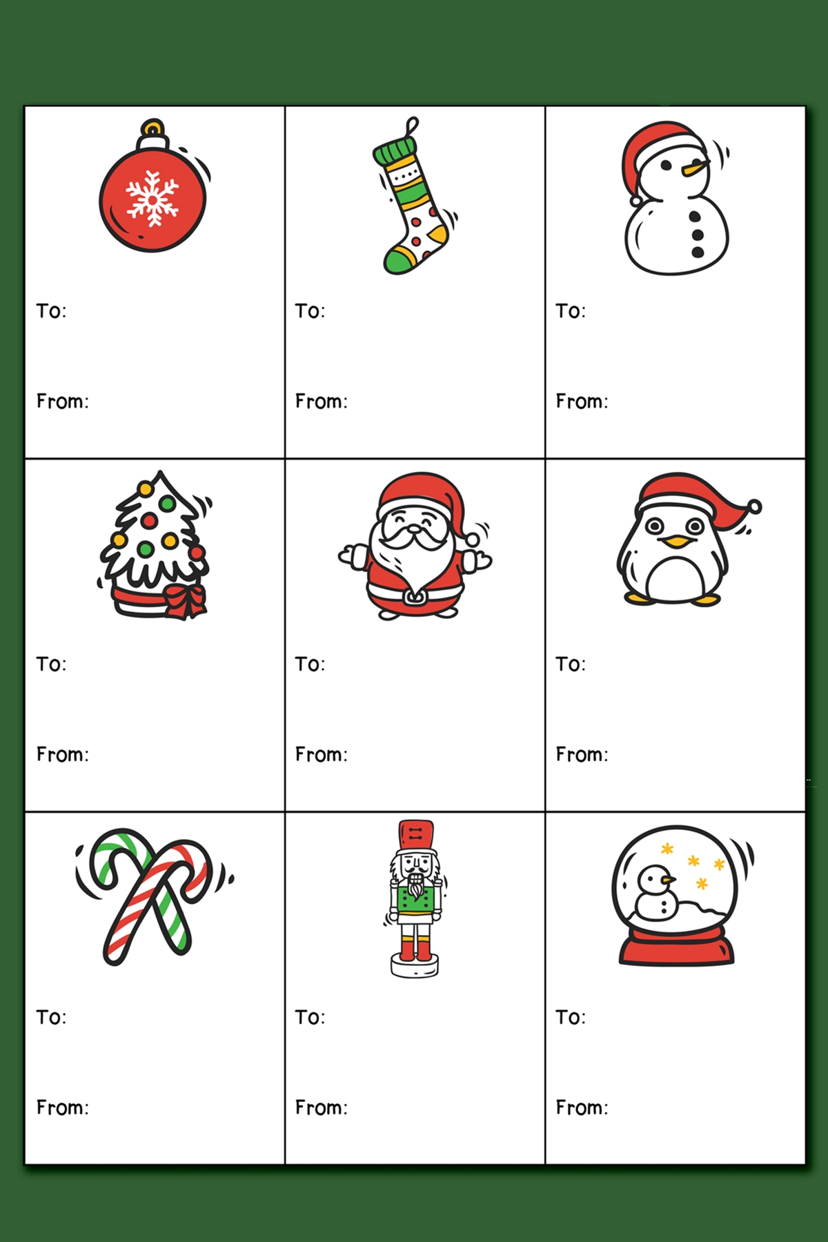 Printable Christmas Labels For Gifts