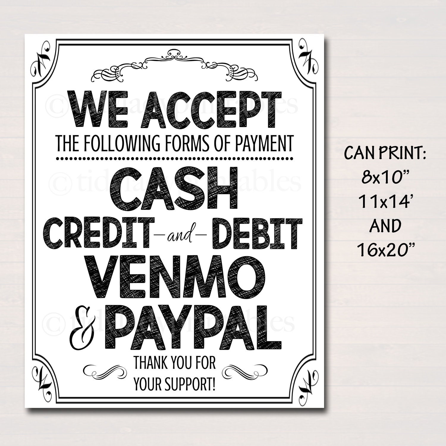 PRINTABLE Credit Card Sign Fundraising Booth Bake Sale Cookie Booth Sign We Accept Credit Cards Cookie Banner Craft Sale Booth Poster Etsy