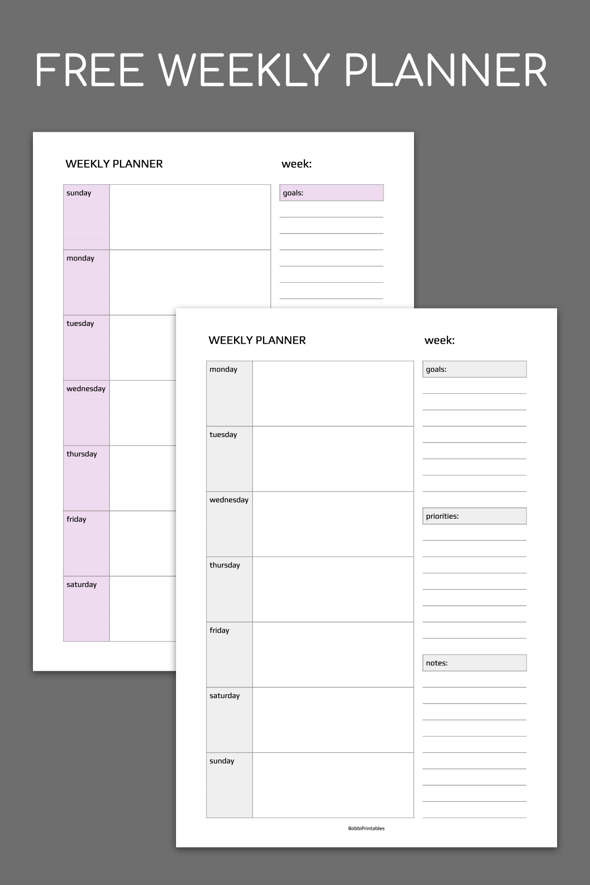 Printable Daily Study Planner