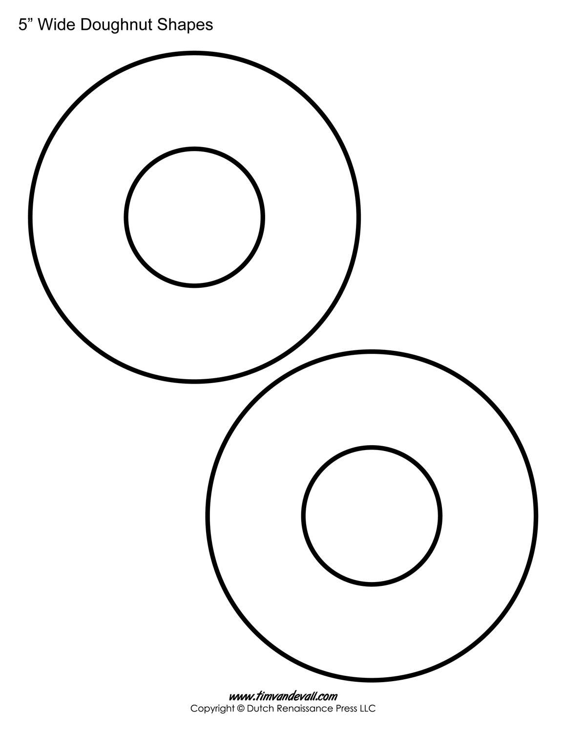 Printable Donut Templates Blank Doughnut Shapes