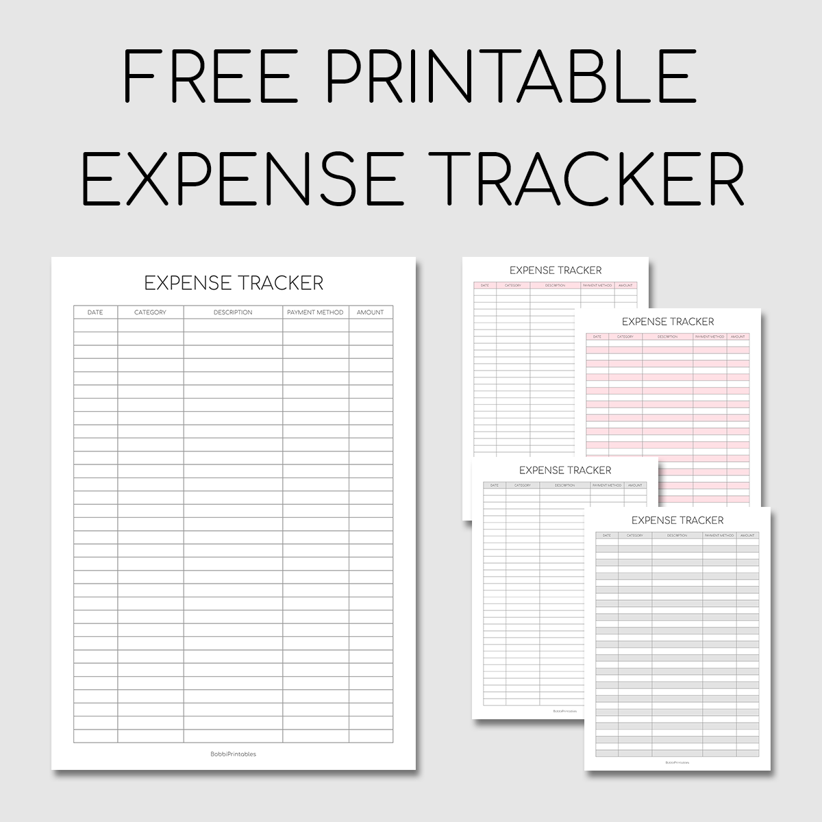 Printable Expense Tracker