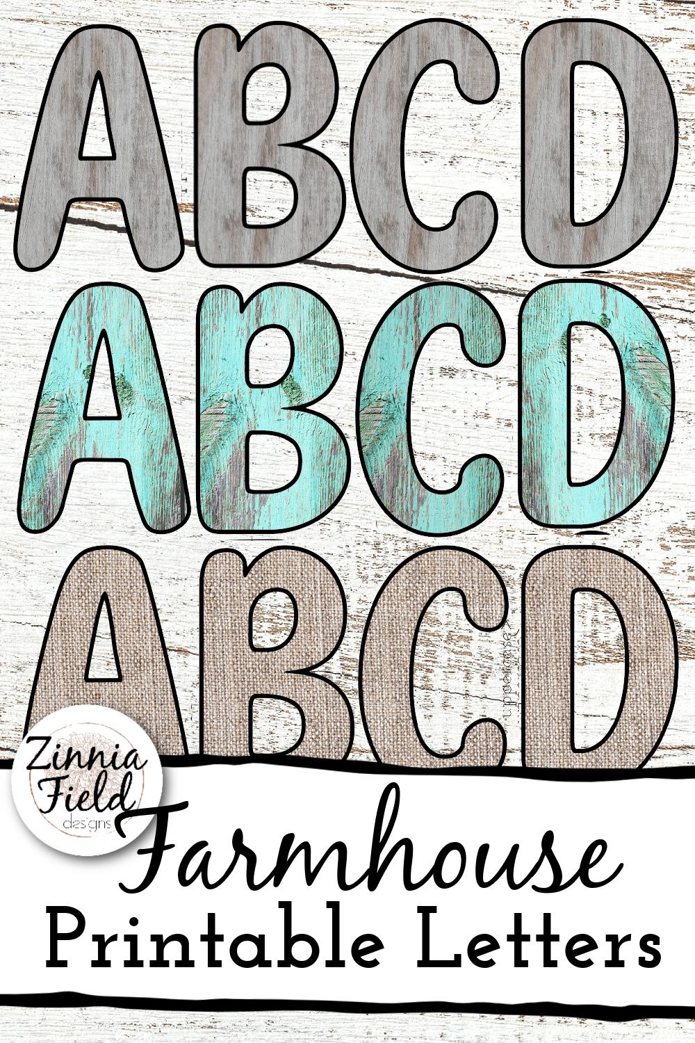 Printable Farmhouse Letters For Bulletin Boards Classroom Decor Farmhouse Classroom Barnwood