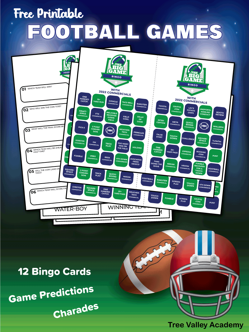 Printable Football Party Games To Play During The Big Game