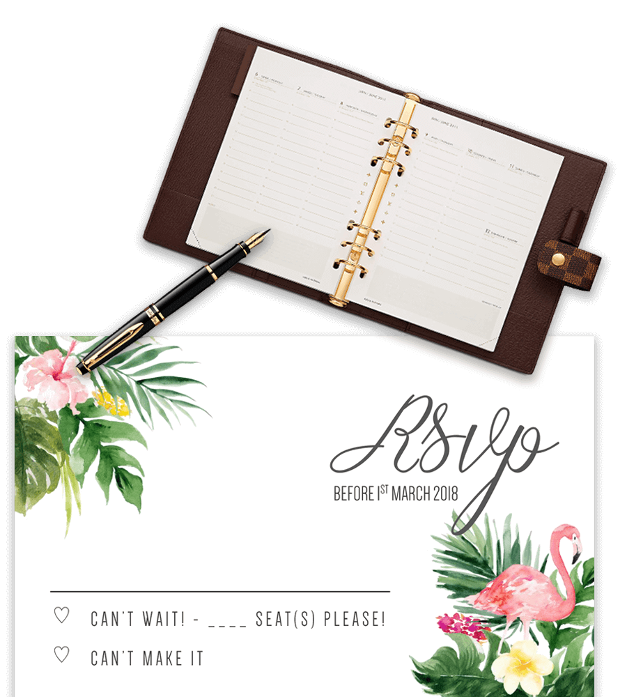 Printable FREE Wedding RSVP Template Cards Microsoft Word Temploola Templates Cards