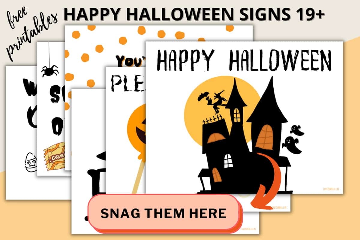 Printable Happy Halloween Sign 19 FREE Printables Love Our Real Life