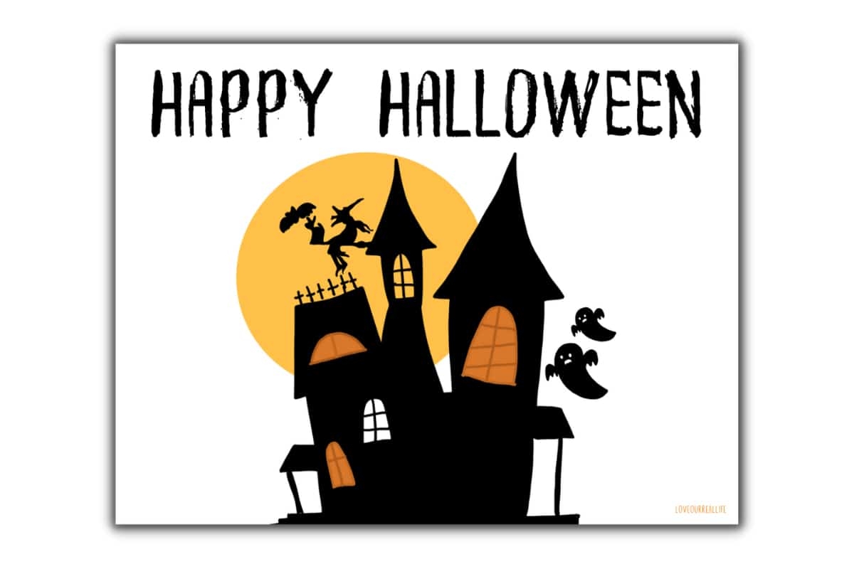 Printable Happy Halloween Sign 19 FREE Printables Love Our Real Life