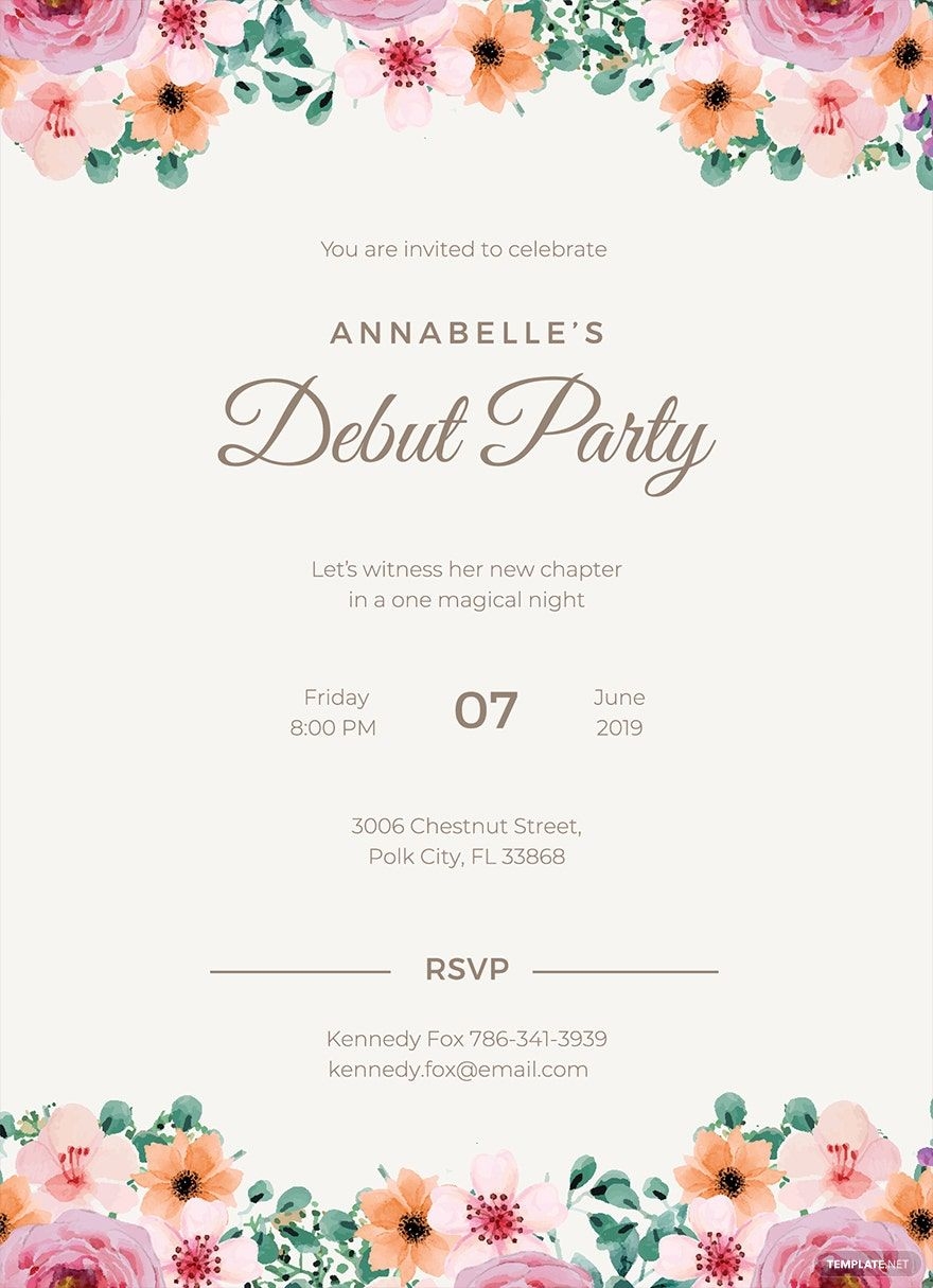 Printable Invitation Templates In Word FREE Download Template