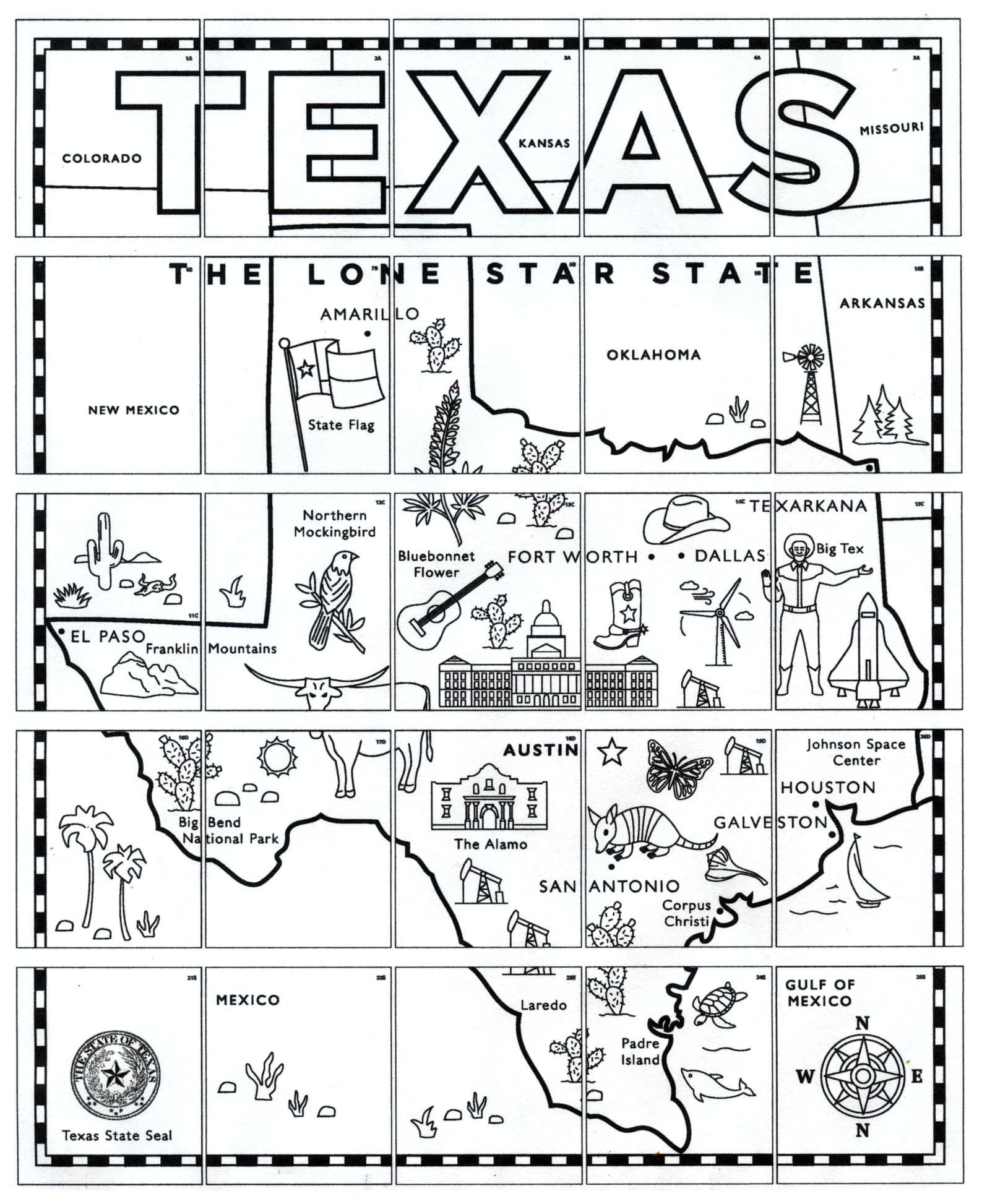 Free Printable Map Of Texas