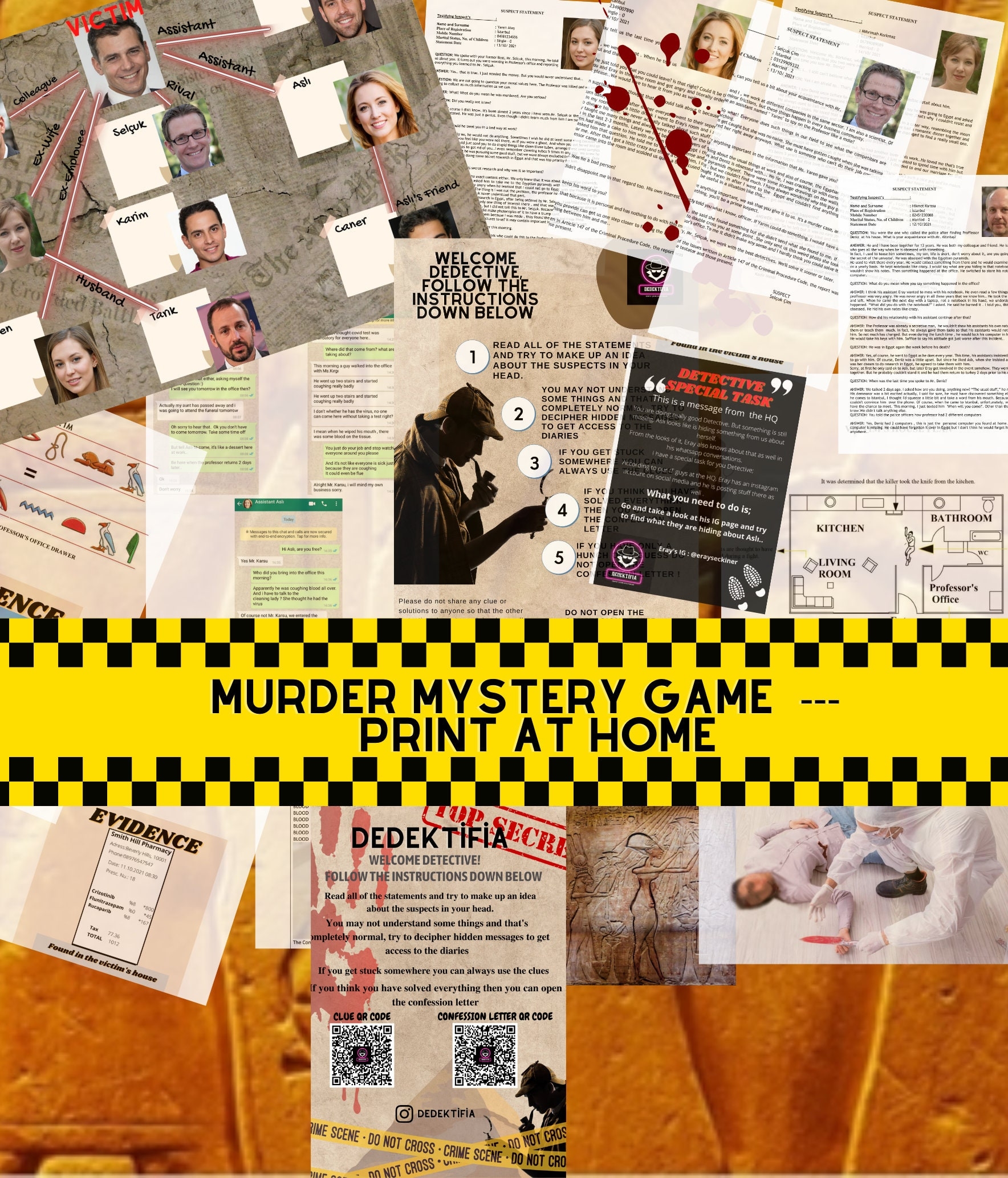 Printable Murder Mystery Game digital Case unsolved Mystery Case File True Crime serial Killer Case instant DOWNLOAD Detective Game Etsy
