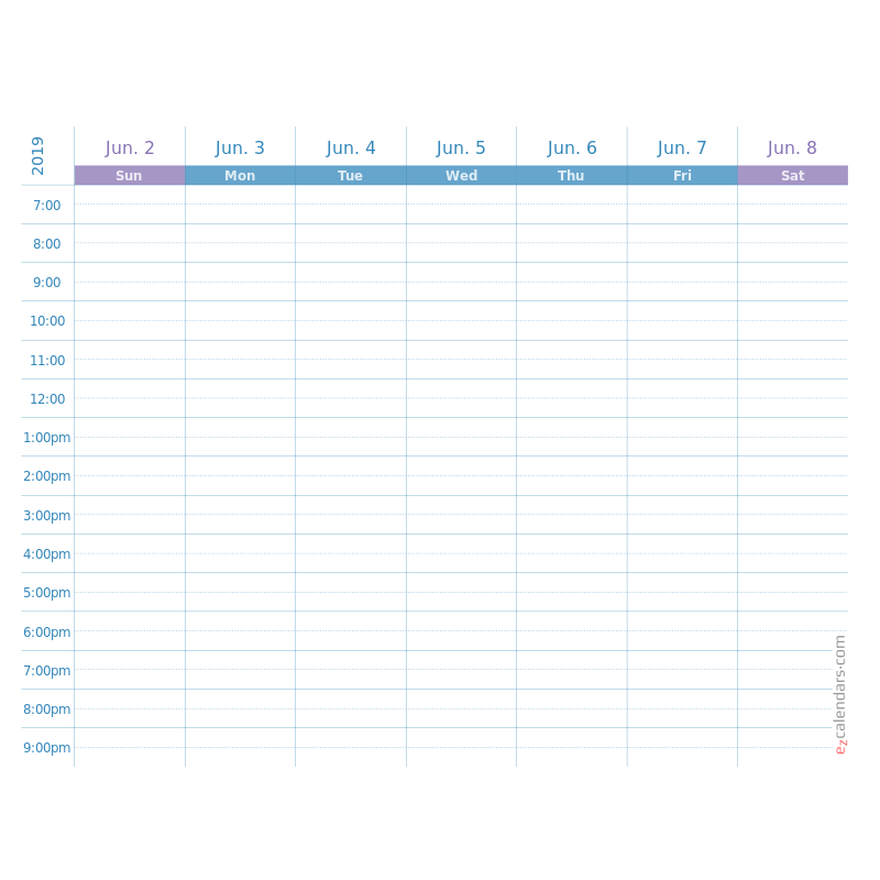 Printable One Week Appointment Calendar PDF EzCalendars