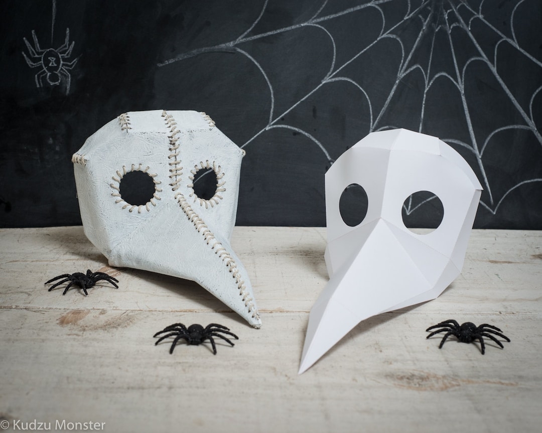 Printable Paper Plague Doctor Mask Spy Vs Spy Bird Mask DIY Foldable Mask Template Crow Bird Raven Big Beak Mask Etsy