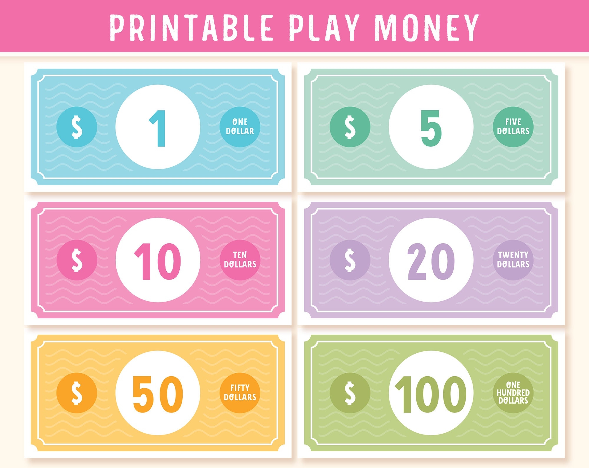 Free Printable Game Money