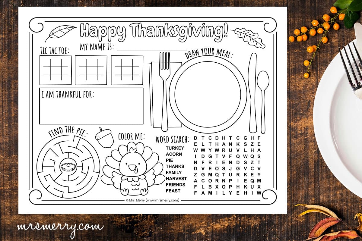 Free Printable Placemats