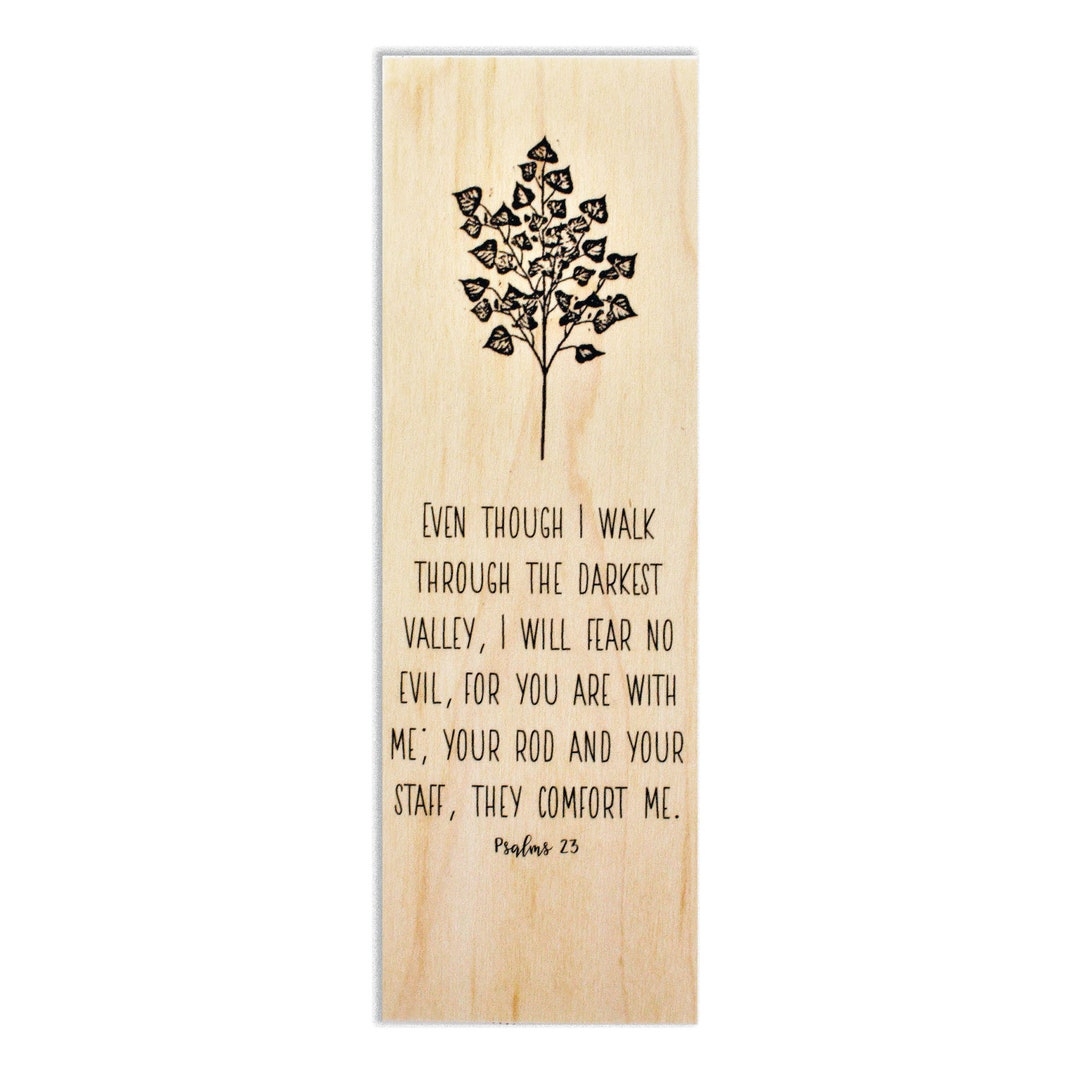 Psalm 23 Wood Bookmark Psalm 23 Print Christian Bookmark Bible Journaling Bible Verse Religious Bookmark Etsy
