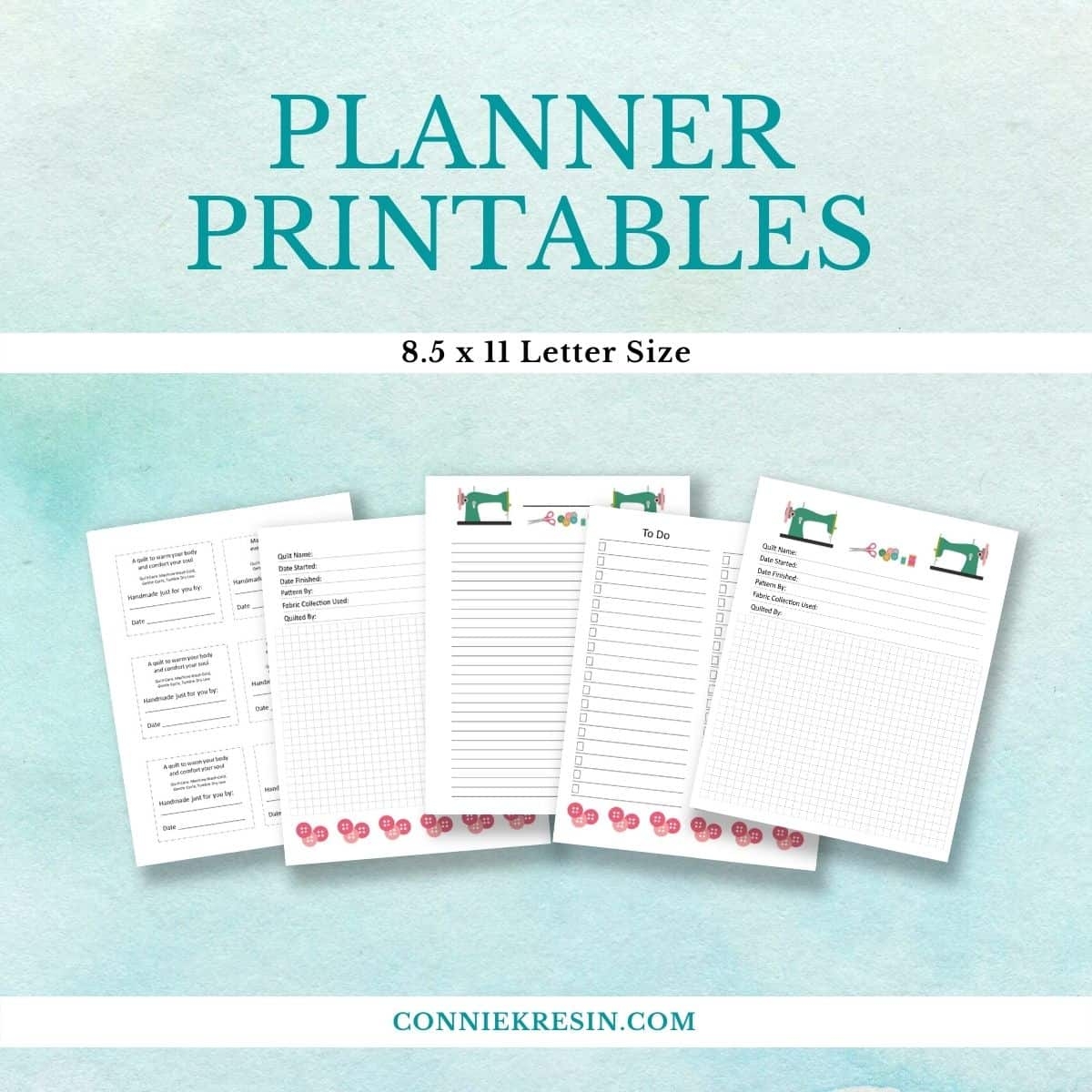 Free Printable Quilt Journal Pages