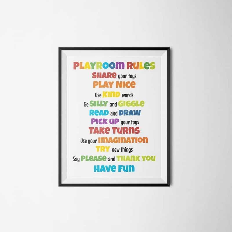 Rainbow Playroom Printable Set Elva M Design Studio