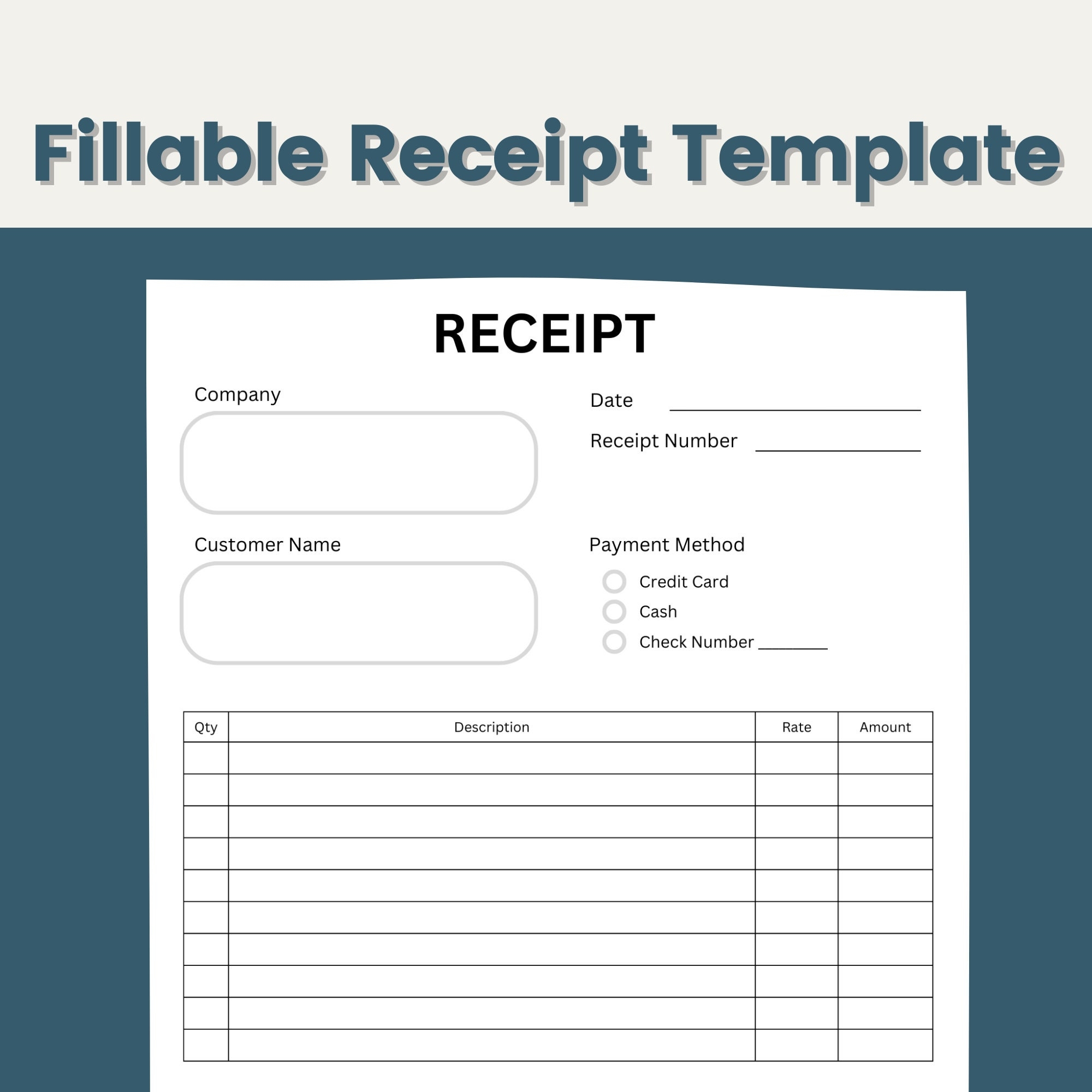 Free Printable Receipts For Payment