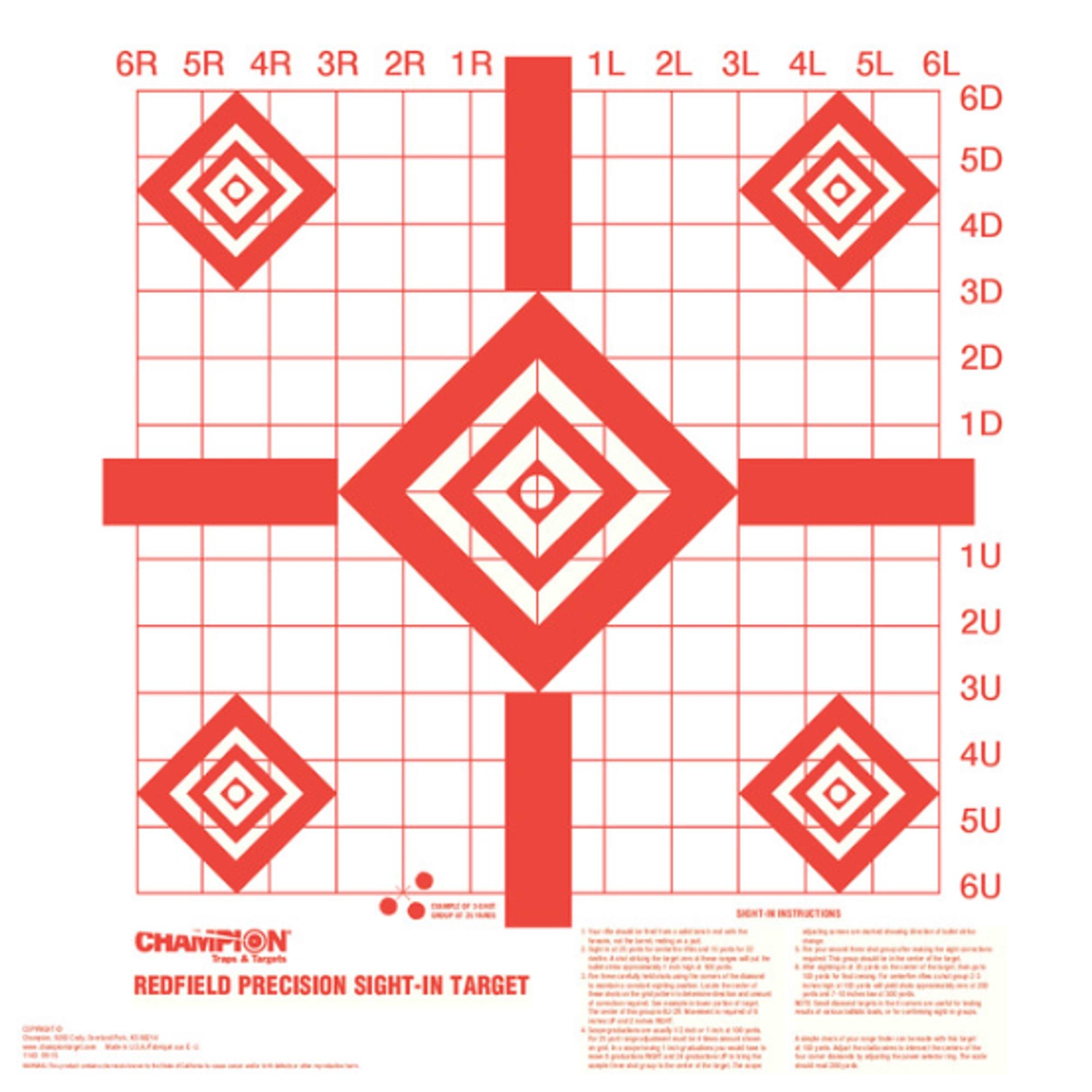 Redfield Sight In Paper Targets Champion Target