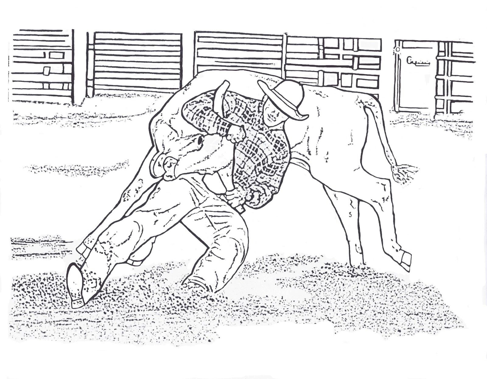 RODEO COLORING PAGES
